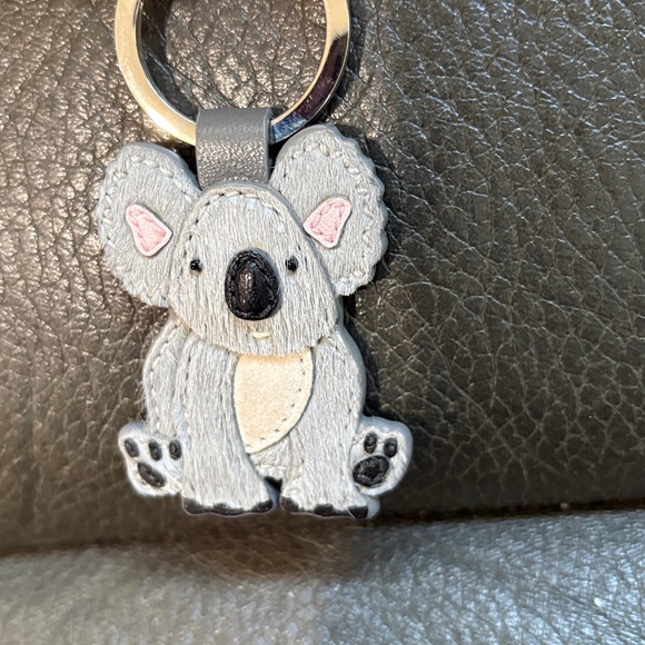 Coach leather textured koala bear key fob - Picture 6 of 8